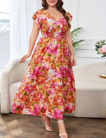 Rochie lunga SHEIN CURVE, mix culori
