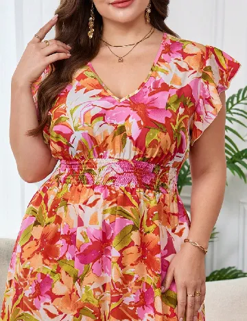 Rochie lunga SHEIN CURVE, mix culori