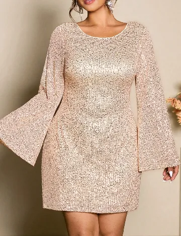 Rochie scurta SHEIN CURVE, crem