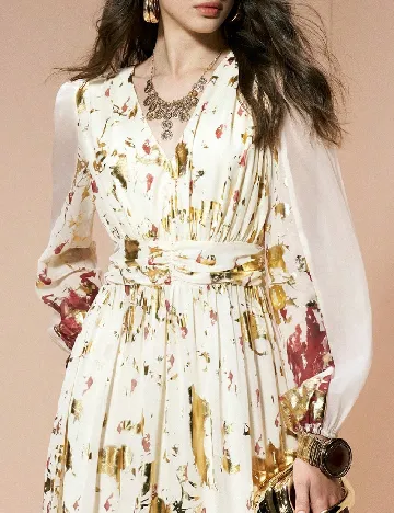 Rochie lunga SHEIN, crem