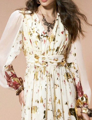 Rochie lunga SHEIN, crem