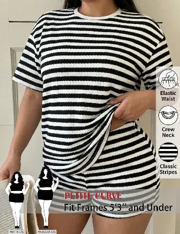 Compleu SHEIN CURVE, alb/negru