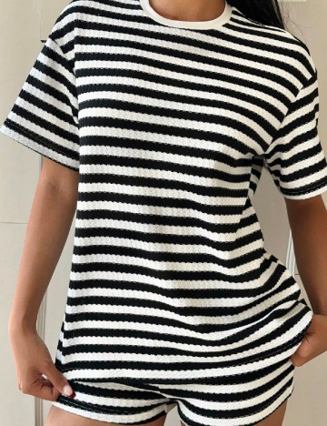 Compleu SHEIN CURVE, alb/negru