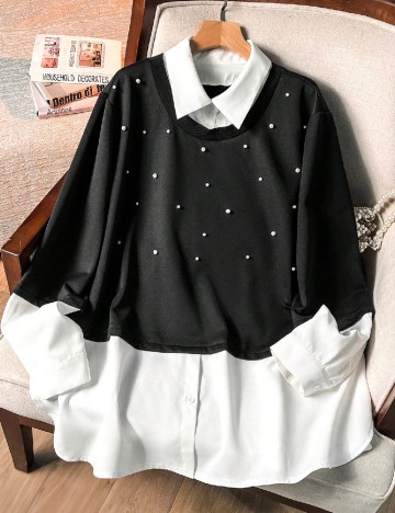 Bluza SHEIN CURVE, negru