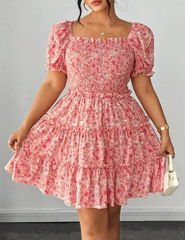 Rochie scurta SHEIN CURVE, floral print