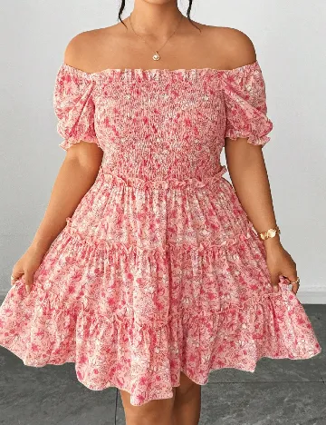 Rochie scurta SHEIN CURVE, floral print