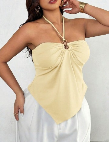 Top SHEIN CURVE, galben