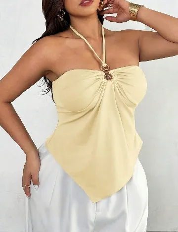 Top SHEIN CURVE, galben