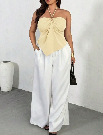 Top SHEIN CURVE, galben