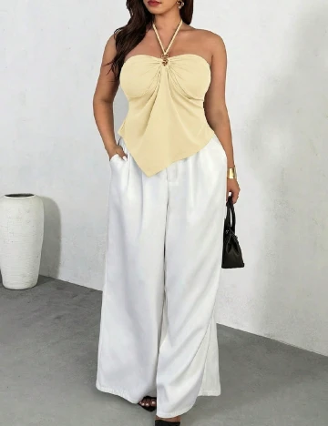 Top SHEIN CURVE, galben