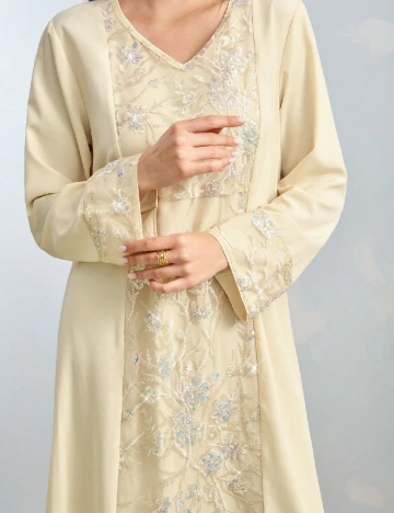 Rochie lunga SHEIN, crem