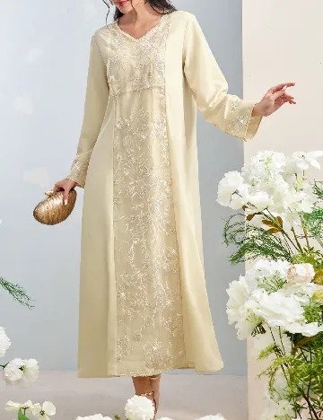 Rochie lunga SHEIN, crem