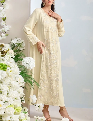 Rochie lunga SHEIN, crem