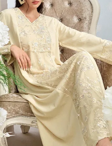 Rochie lunga SHEIN, crem