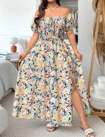 Rochie lunga SHEIN CURVE, mix culori
