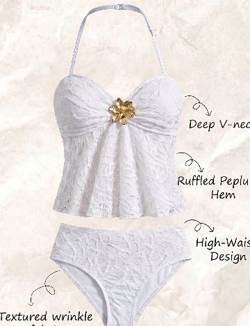 Costum de baie Shein Kids, alb