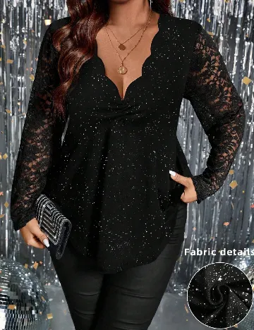 Bluza SHEIN CURVE, negru