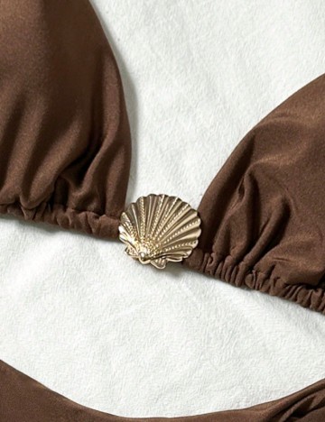 Costum de baie SHEIN, maro