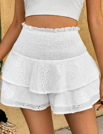 Pantaloni scurti SHEIN, alb