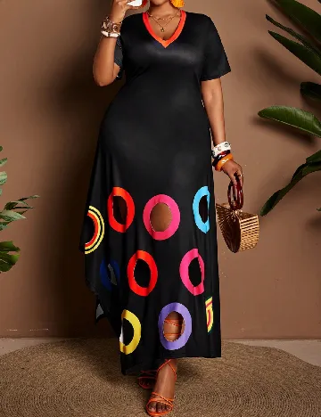 Rochie lunga SHEIN CURVE, negru