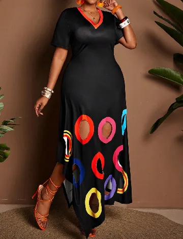 Rochie lunga SHEIN CURVE, negru