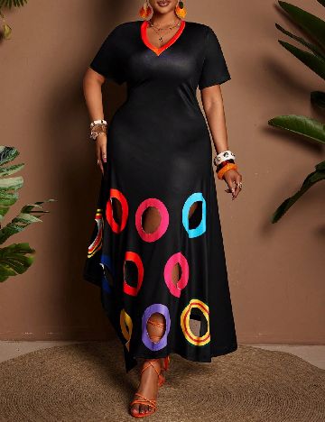 Rochie lunga SHEIN CURVE, negru