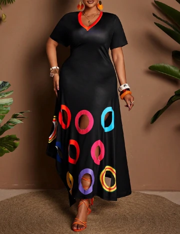Rochie lunga SHEIN CURVE, negru