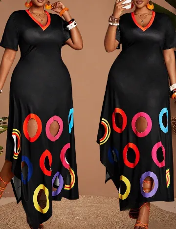 Rochie lunga SHEIN CURVE, negru