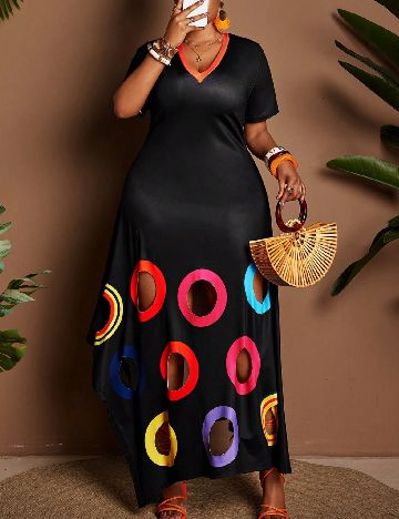 Rochie lunga SHEIN CURVE, negru