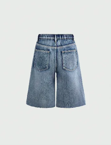 Pantaloni scurti Shein Kids, albastru
