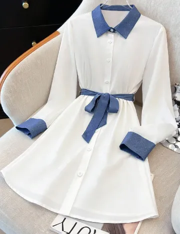 Rochie scurta SHEIN, alb