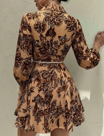 Rochie scurta Aveloria, maro