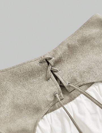 Fusta pantalon Romwe, alb/bej