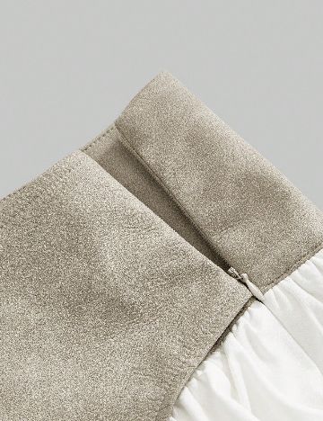Fusta pantalon Romwe, alb/bej