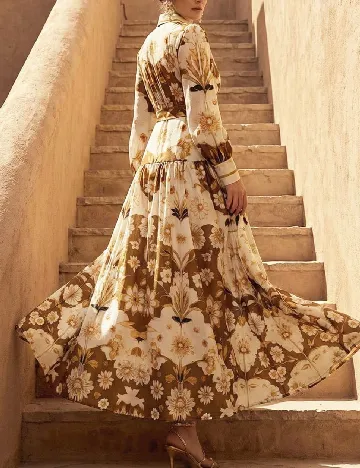 Rochie lunga Anewsta, mix culori