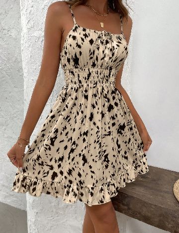Rochie scurta SHEIN, crem
