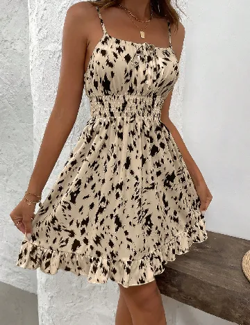 Rochie scurta SHEIN, crem