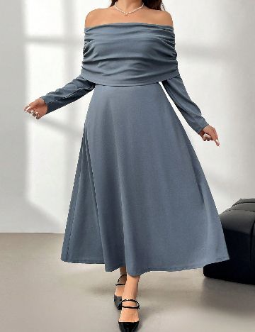 Rochie lunga SHEIN CURVE, albastru