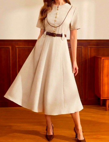 Rochie medie SHEIN, crem