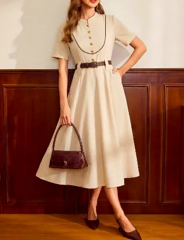 Rochie medie SHEIN, crem