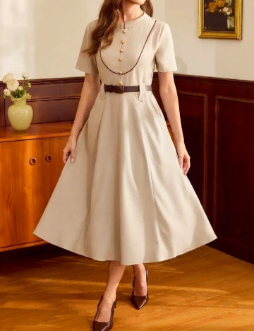 Rochie medie SHEIN, crem