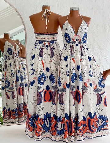 Rochie lunga SHEIN CURVE, alb