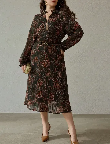 Rochie medie MOTF Plus Size, verde