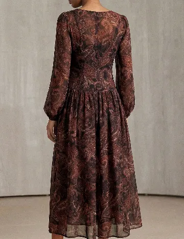 Rochie medie Aveloria, maro