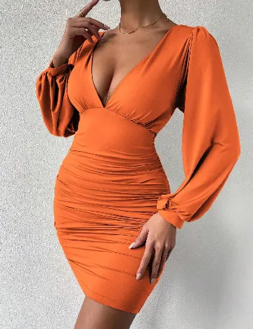 Rochie scurta SHEIN, portocaliu