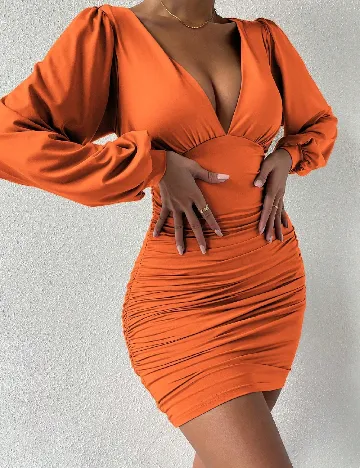 Rochie scurta SHEIN, portocaliu