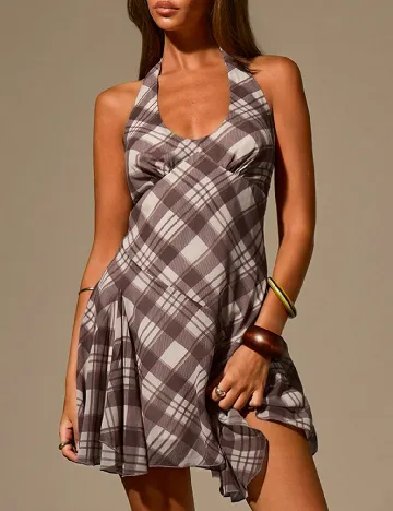 Rochie scurta SHEIN, maro deschis