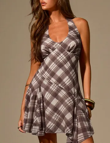 Rochie scurta SHEIN, maro deschis