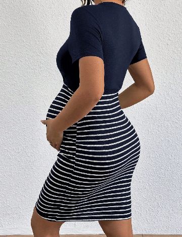 Rochie scurta SHEIN Maternity, bleumarin