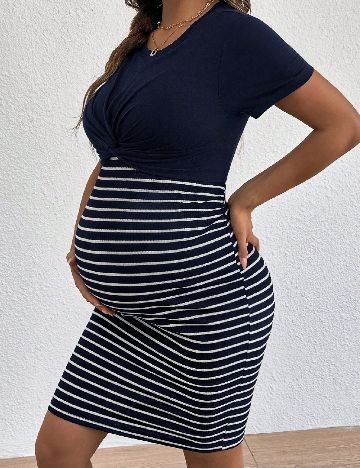 Rochie scurta SHEIN Maternity, bleumarin